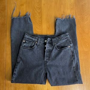 Levi’s 501 cropped black jeans